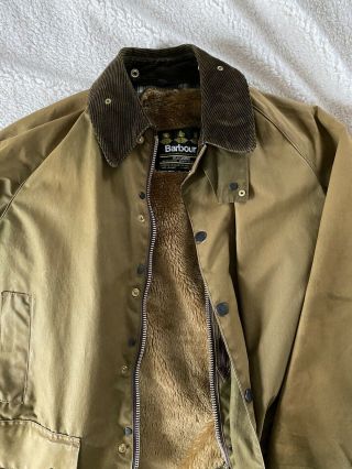 Vintage Barbour Waxed Cotton A50 Moorland Jacket - Coat W/ Pile Lining,  England Md
