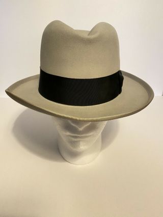 Vintage 1950s Royal Stetson Whippet Hat Size 7 1/8  Cain " - Beige/tan Color