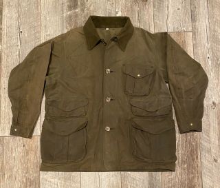 Vintage Filson Wax Field Jacket Hunting Shooting Coat Style 462 Size L Large