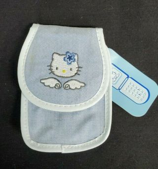 Vintage 2000 Sanrio Hello Kitty Blue Angel Wings Cell Phone Holder Belt Clip Nwt