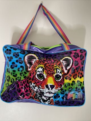 Lisa Frank Vintage Hunter Bag Leopard Rainbow Travel Large Euc 90’s 90