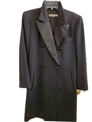 Vintage Saint Laurent Rive Gauche Tuxedo Coat Sz 40 Fr.