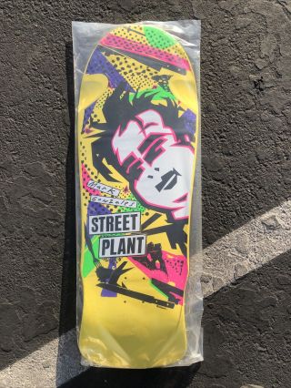 Street Plant Mark Gonzales Gonz Shaped Skateboard Yellow 11.  25 Mike V