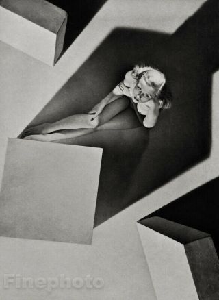 1950s Vintage Zoltan Glass Female Nude Mid Century Photo Engraving Art 11x14