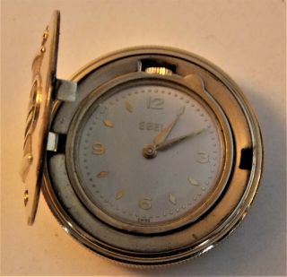 Vintage Circa 1953 Rare " Ebel " Presentation Pocket Watch W/orig Box