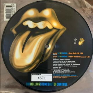 The Rolling Stones - Out Of Control - 7 " Picture Disc - Limited Uk Release
