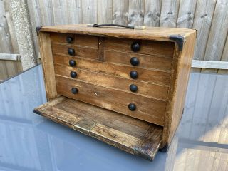 Vintage Moore & Wright 7 Drawer Engineers Tool Chest Cabinet Tool Box