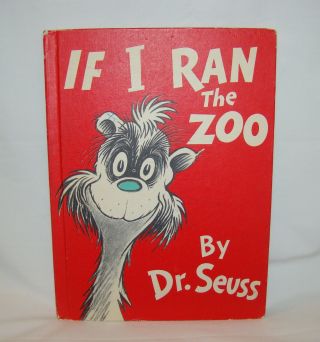 Vintage Dr Seuss If I Ran The Zoo Large Hardcover Book Club Edition