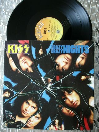 Kiss ‎– " Crazy Crazy Nights " Uk Import Maxi Single Lp/ep Vertigo ‎– Kiss 712