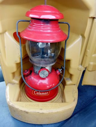 Vintage 1958 Red Coleman Lantern 200a Single Mantle Dirty Needs Cleaned