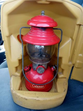 Vintage 1958 Red Coleman Lantern 200A Single Mantle Dirty Needs cleaned 2