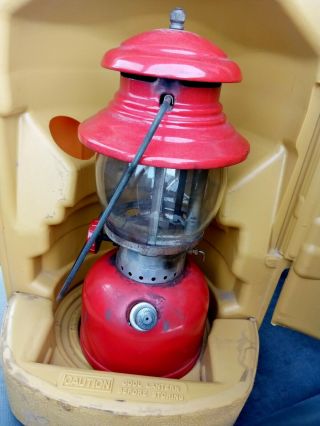 Vintage 1958 Red Coleman Lantern 200A Single Mantle Dirty Needs cleaned 3