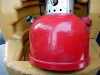 Vintage 1958 Red Coleman Lantern 200A Single Mantle Dirty Needs cleaned 6