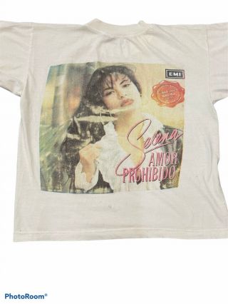Vintage Selena Quintanilla Amor Prohibido 1995 Promo Shirt Rare 3