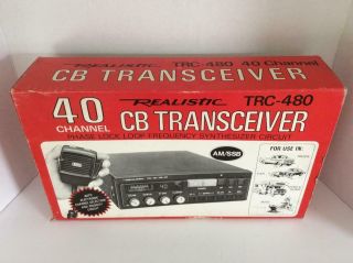 Vintage Realistic Trc - 480 (21 - 1563) 40 Ch.  Am/ssb Cb Radio