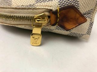 Louis Vuitton Monogram Azur Damier Vanity Hand Bag Purse Cosmetic Case Pouch 5