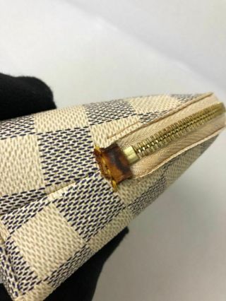 Louis Vuitton Monogram Azur Damier Vanity Hand Bag Purse Cosmetic Case Pouch 6