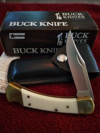 Buck 110 Wc Knife Vintage 1992 Corian Handles