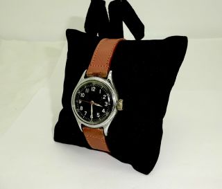 Vintage Wwii Bulova A - 11 Military Hack Wristwatch,  Runs,  No.  94 - 27834,  16j 10/az