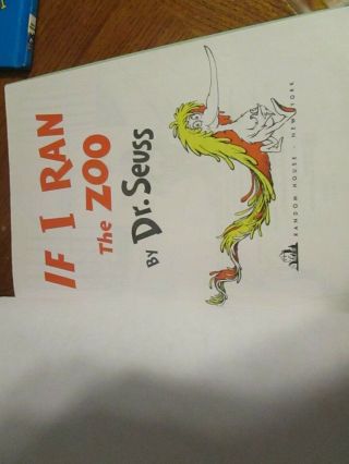 Vintage Dr Seuss If I Ran The Zoo 1977 Book No Writing 2