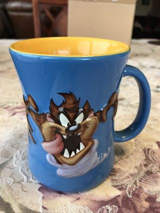 Looney Tunes Taz Tazmanian Devil Ceramic Blue 3 - D Coffee Mug By Xpres Corp