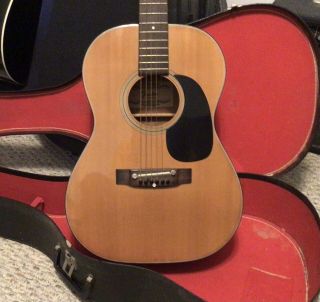 Vintage 1970s Fender F - 15 6 String Acoustic Guitar Natural Spruce Top w/ case 3