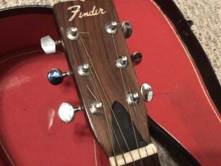 Vintage 1970s Fender F - 15 6 String Acoustic Guitar Natural Spruce Top w/ case 4