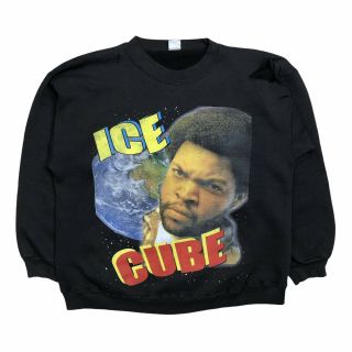 Vintage Bootleg Rap Tee Sweatshirt 90s Movie Ice Cube Double Sided Sz Xl Dry Rot