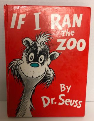 1978 Dr Seuss If I Ran The Zoo Hardback Book Vintage Oop