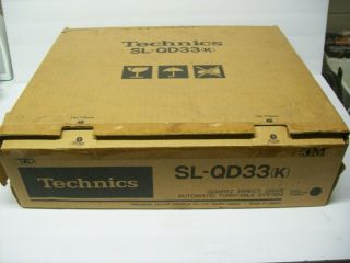 Vintage Technics Sl - Qd33 (k) Quartz Direct Drive Automatic Turntable System Mib