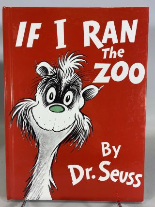 Vintage Dr.  Seuss If I Ran The Zoo 1977 Discontinued Banned Book Hardcover Nm