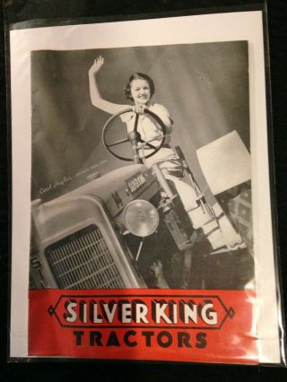Vintage Silver King Tractors Booklet Carol Hughes Cover Rare Very Good