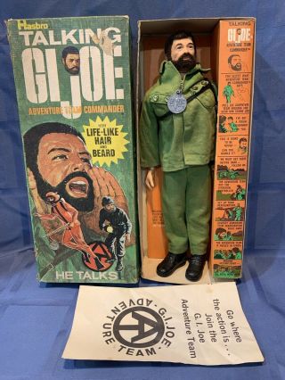 ^ Vintage 12” Hasbro Talking Gi Joe At 7400 W/box Talks
