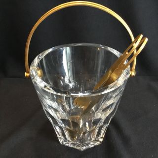 Fine Vintage Signed Baccarat Crystal Harcourt Ice Bucket Cooler