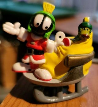 2000 Wb Looney Tunes “marvin The Martian & K - 9 On Sleigh” Christmas Ornament