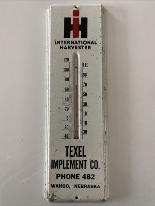 Vintage International Harvester Thermometer Texel Implement Company Wahoo Neb