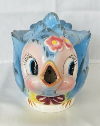 Rare Vintage Lefton China Bluebird Blue Bird Teapot Tea Pot -