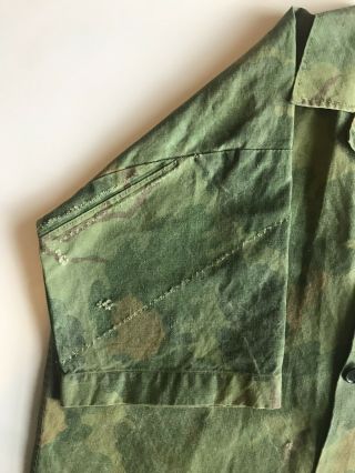 Vintage Vietnam War Mitchell Camo Tailor Theater Made Shirt 60s Leaf In Country 5
