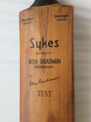 Don Bradman Sykes Autograph Test Cricket Bat – Vintage