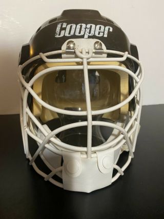 Vintage Cooper Sk2000 L Helmet Hm - 30 Cage Chin Sling Goalie Combo Chin Sling