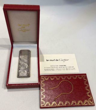 Vintage Authentic Cartier Lighter Silver Box