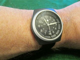 VINTAGE U.  S.  Military Stocker & Yale Sandy 490 Wrist Watch,  Dated 1991 2