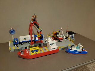 Vintage Lego Classic Town 6542 Launch And Load Seaport Harbor W/ Instructions