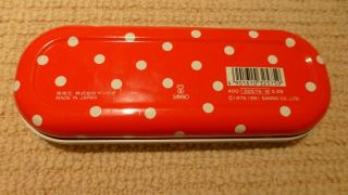 Vintage Hello Kitty Sanrio Pencil case from 1991 with metal shelf and tra 2