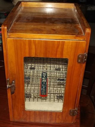 Vintage Antique Sterilizer Wood Medical Cabinet Dental Barber Cabinet 3 Baskets