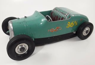 Vintage Tether Car All American Hot Rod Toy Race Car 1950 