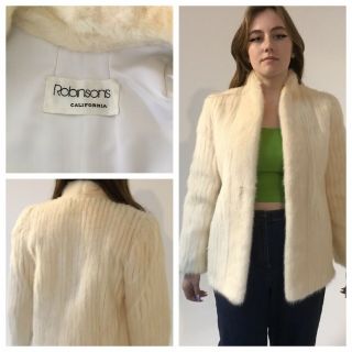 Vintage Robinson’s California Ermine Fur Coat.  Size Small/medium 38 " Bust