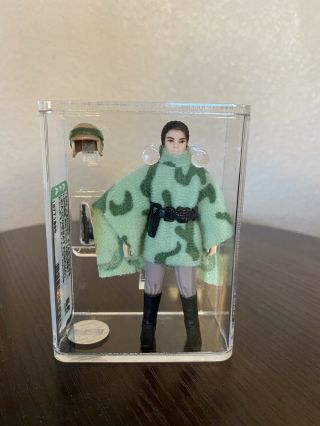 Star Wars Vintage Endor Princess Leia W/battle Poncho Afa 85