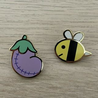 Bee & Puppycat Kickstarter Exclusive Enamel Pin Set Natasha Allegri Eggplant