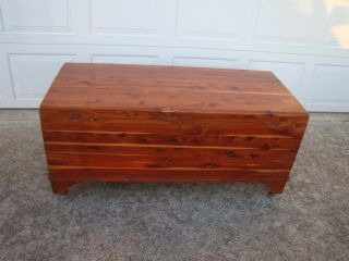 Vtg Jacob Bloom Company Phila.  Pa Tennessee Red Cedar Wood Chest Trunk
